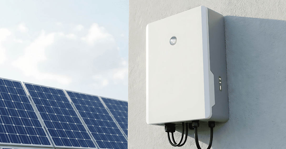 diagram showing solar panels connected to smart panel battery and home energy system