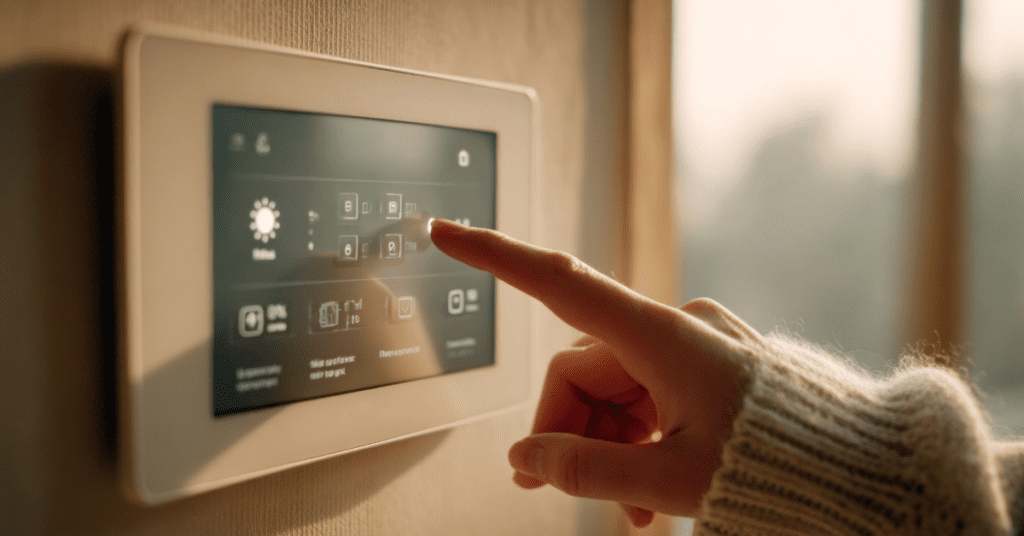 home energy management dashboard showing electricity usage in a smart home