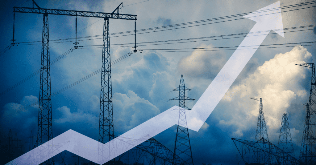 Rising electricity prices chart illustrating long-term increase in residential electricity costs in Minnesota