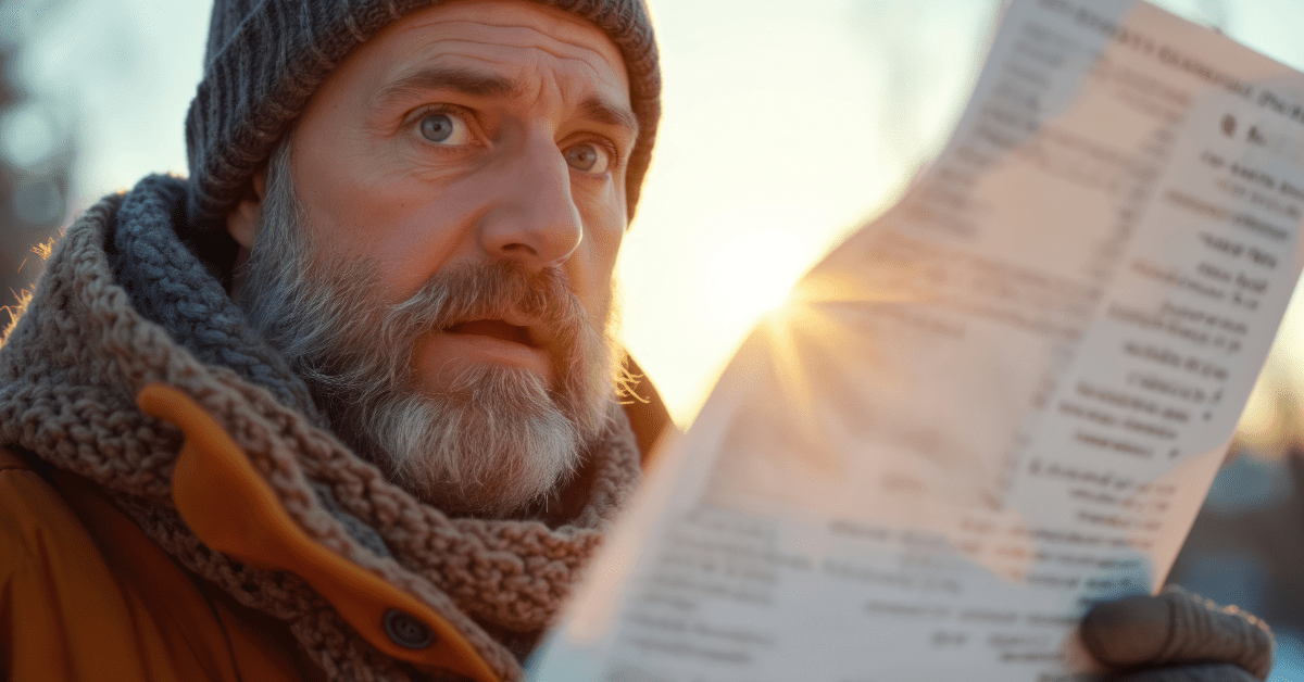 A close-up of a high electric bill or utility statement