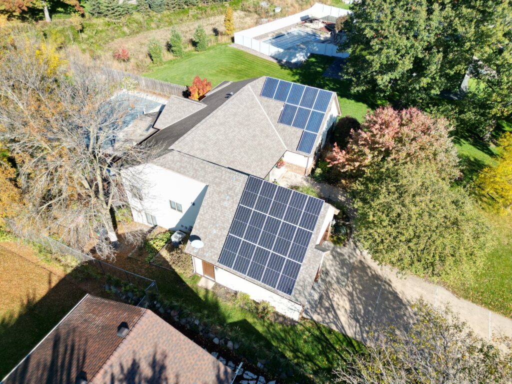 The Xcel Energy logo or a utility building in the Minneapolis area, representing the Solar Rewards program